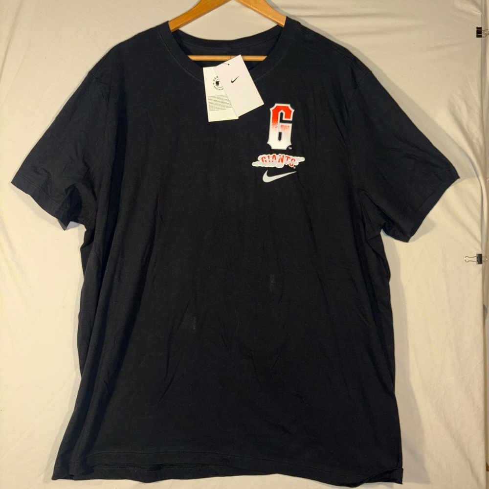 San Francisco Giants The Nike Black Tee Dri Fit City Connect Authentic XXL MLB